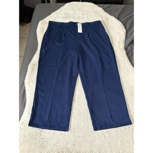 New Alfred Dunner Women's Blue Proportioned Short‎ Pants Plus Size 24W Classic